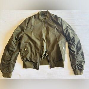 Women’s Olive Bomber Jacket